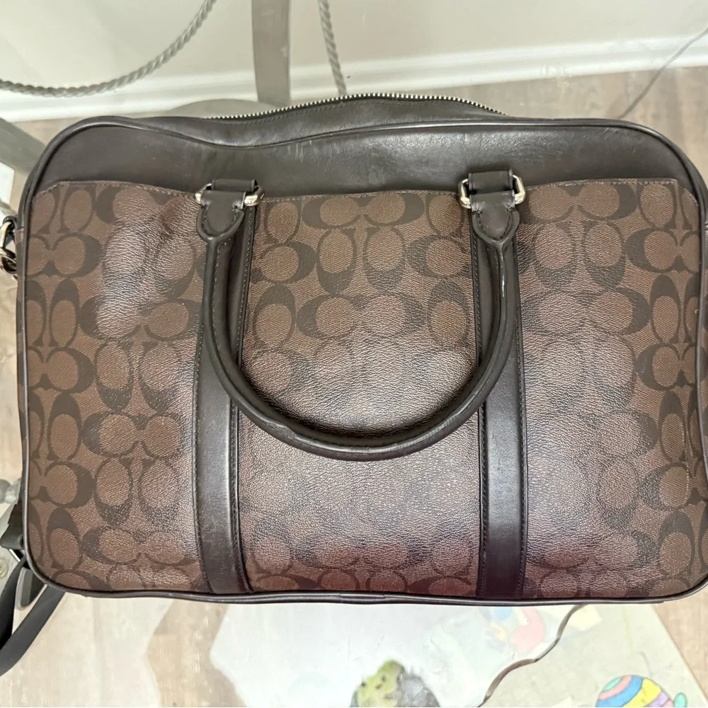 COACH Leather Briefcase Bag - Picture 2 of 8